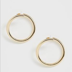 Gold Thick Hoop Earrings